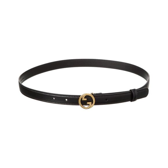 Gucci Blondie Thin Leather Belt, Black